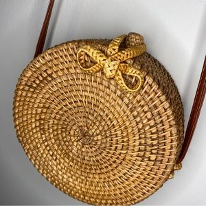 Round Rattan Purse